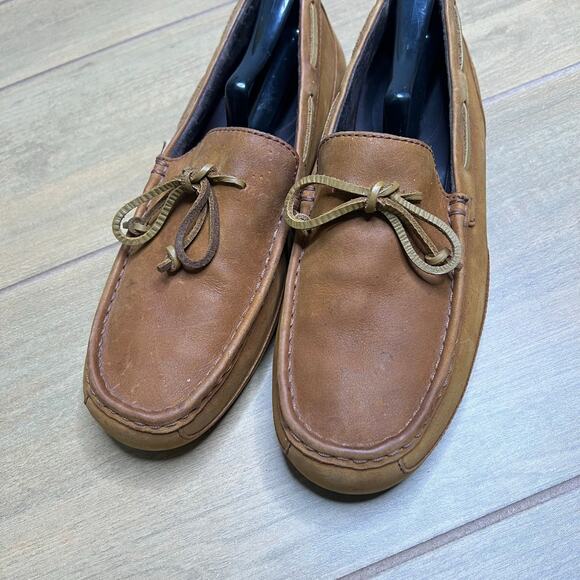 UGG‎ Slippers Mens SZ 10 Loafers Chester Brown Leather Slip On Shoes boho Casual main image 6